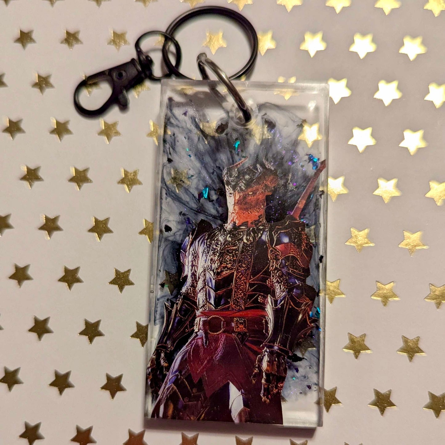 Dragon Comic Book Resin Keychain