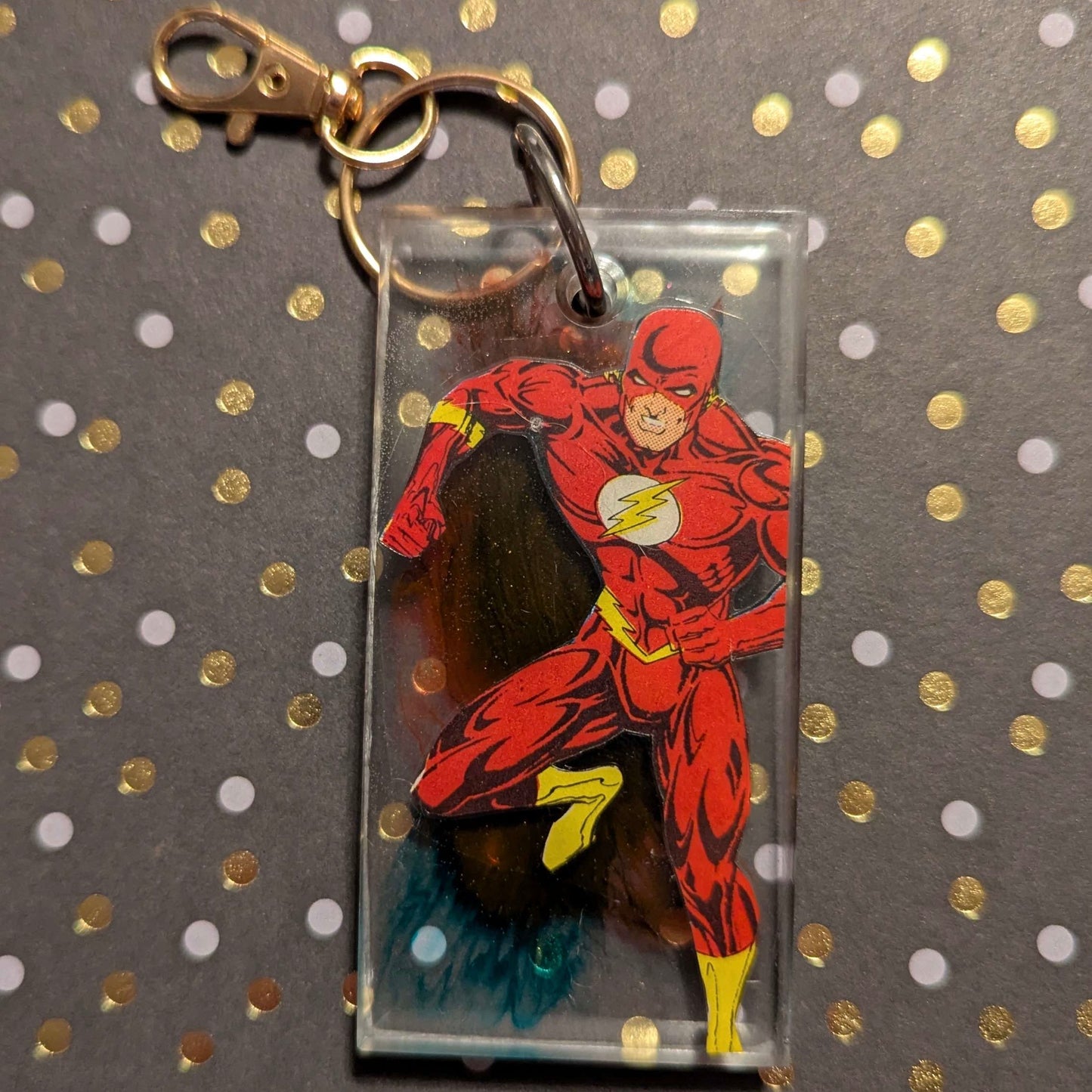 Fast Comic Book Resin Keychain