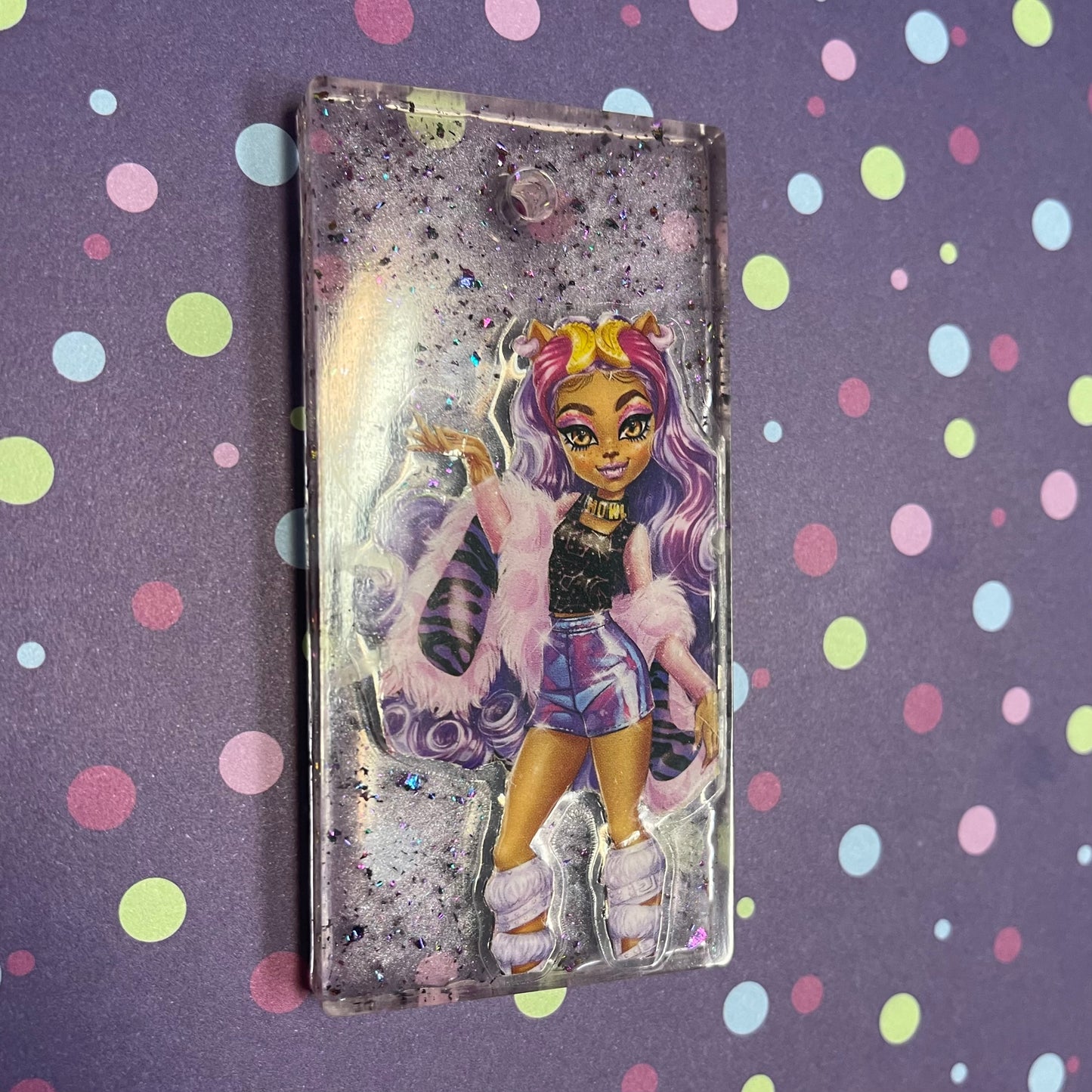 Fashionista Comic Book Resin Keychain