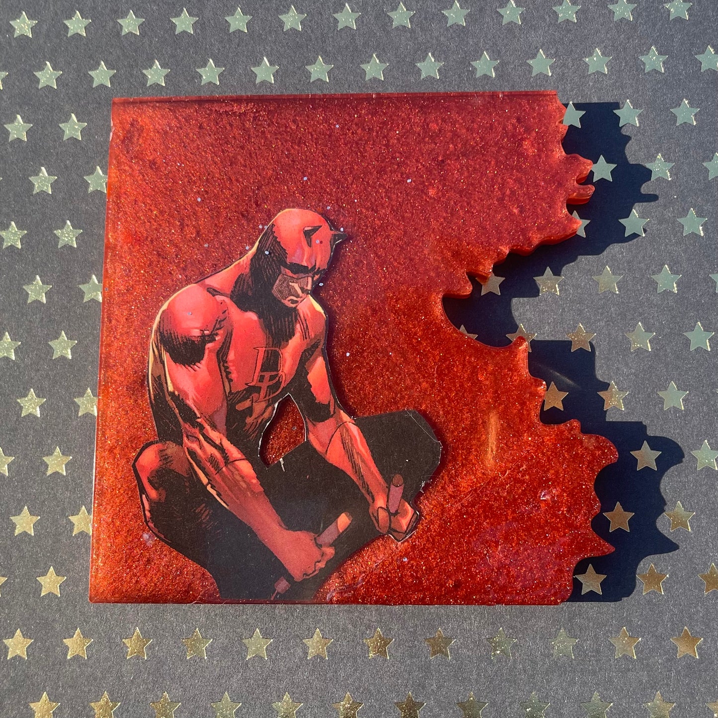 “Daring” Comic Book Resin Coaster