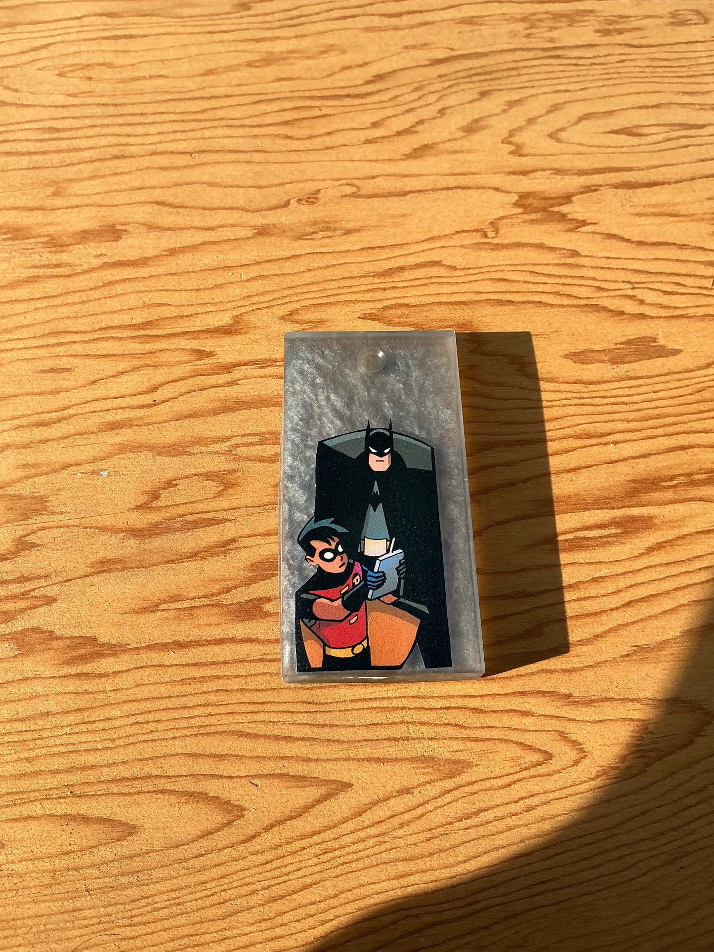 Grey Comic Book Resin Keychain