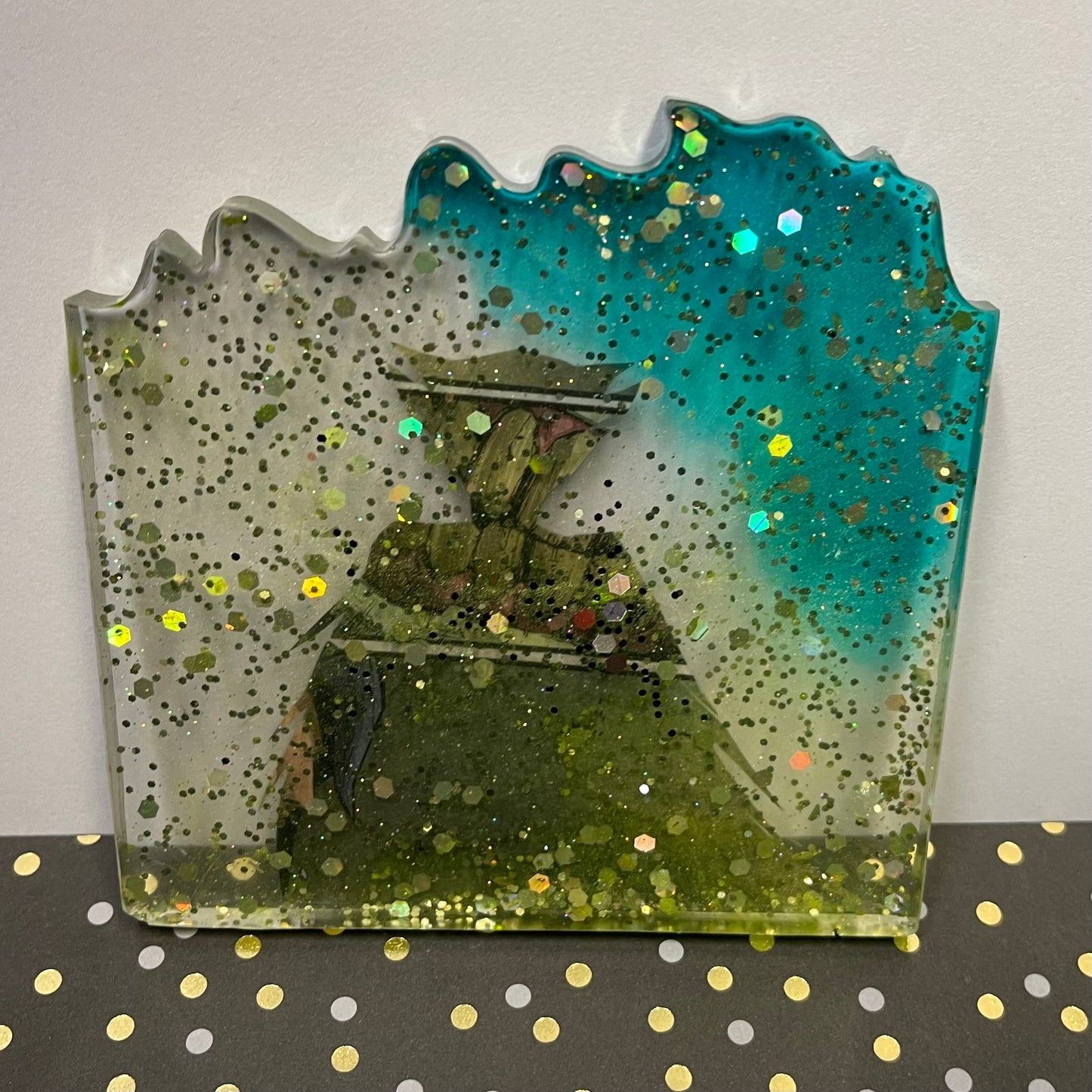 “Hawk Eyes” Comic Book Resin Coaster