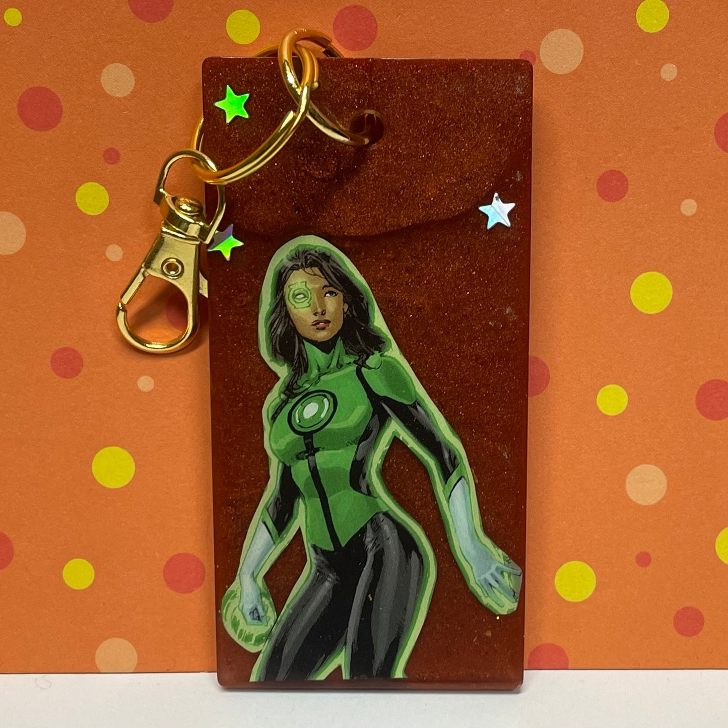 Red Comic Book Resin Large Keychain
