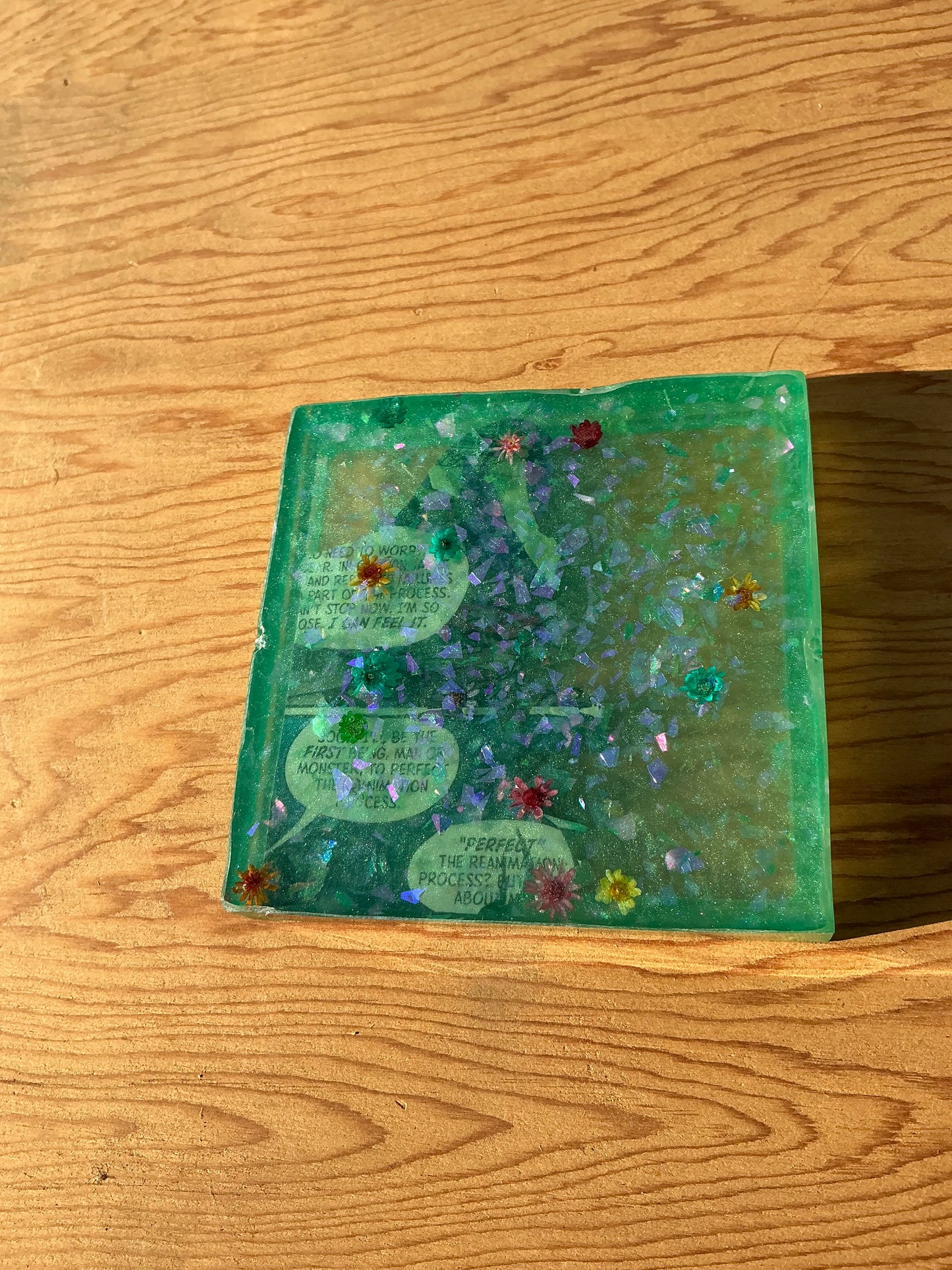 Monsterific Comic Book Resin Coaster