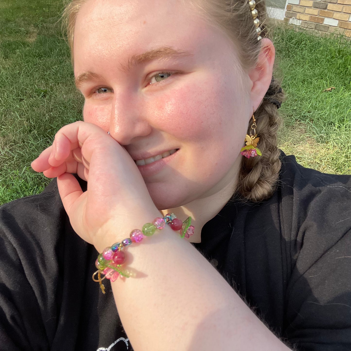 Butterflies On The Grapevine - Bracelet and Earring Set