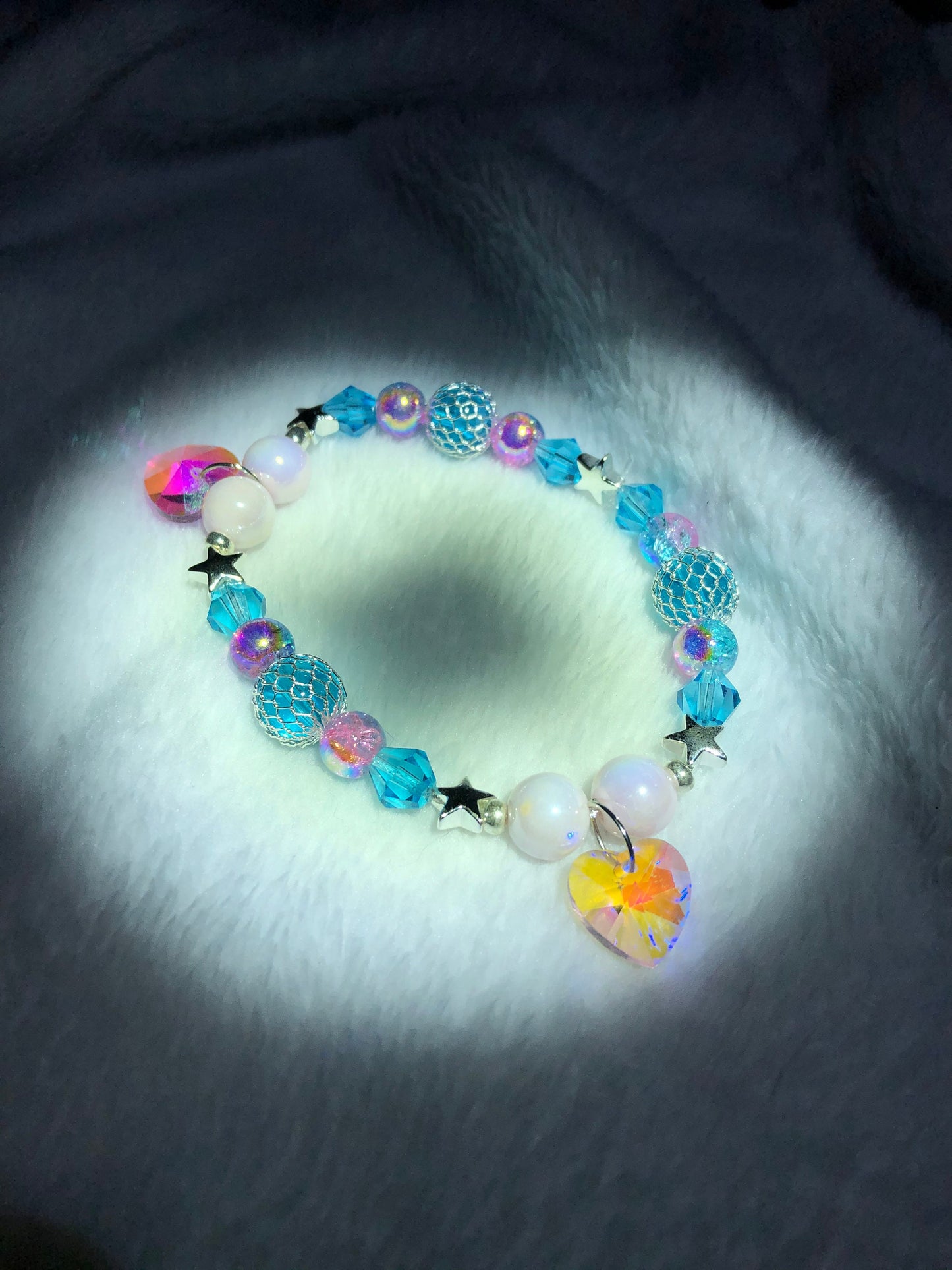 Sapphire Magic Shimmer Heart Bracelet