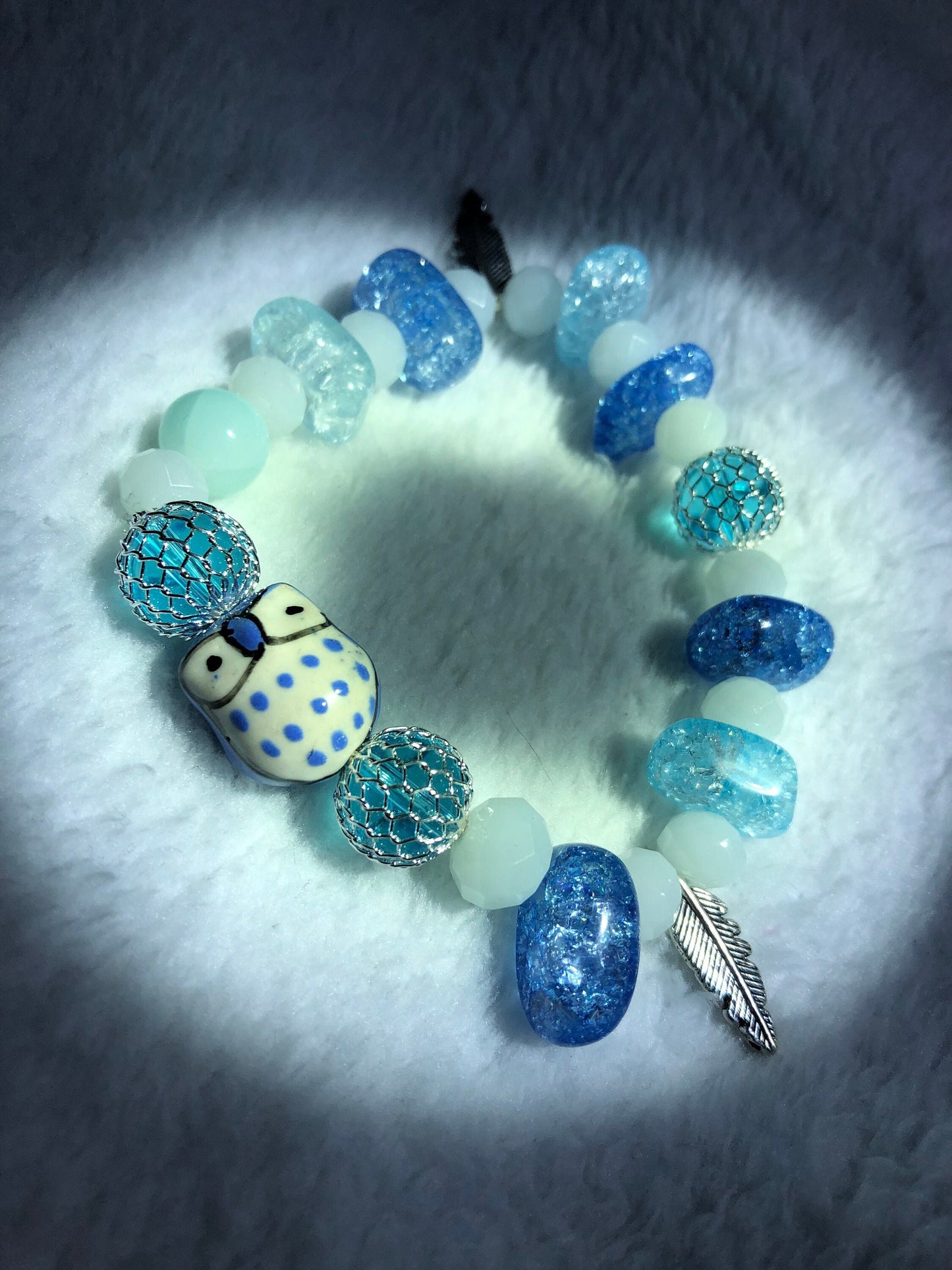 Azure Owl Sapphire Bracelet - Jay Collection