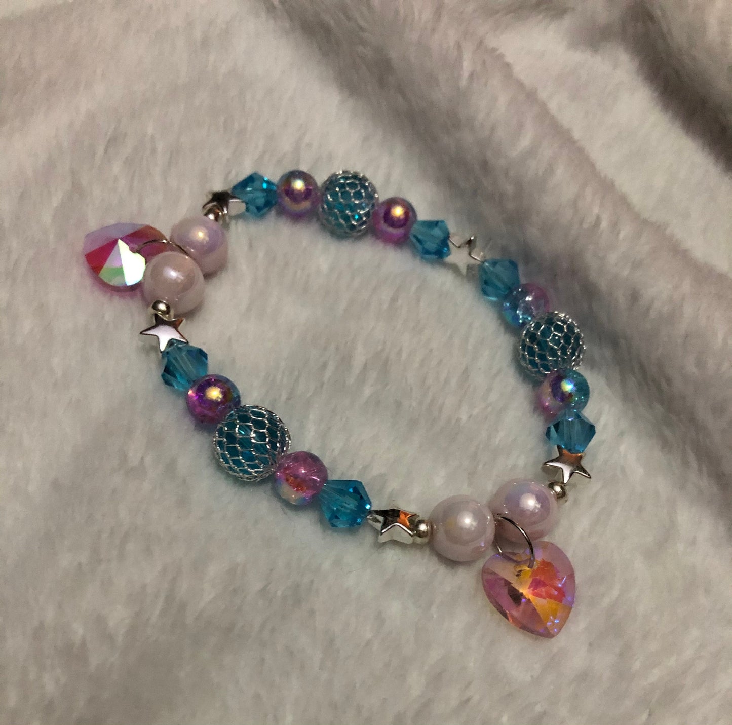 Sapphire Magic Shimmer Heart Bracelet