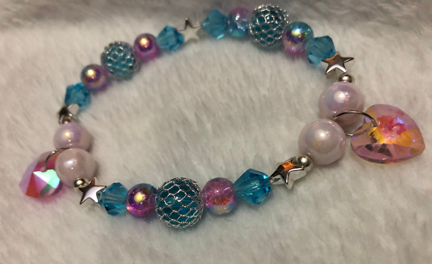 Sapphire Magic Shimmer Heart Bracelet