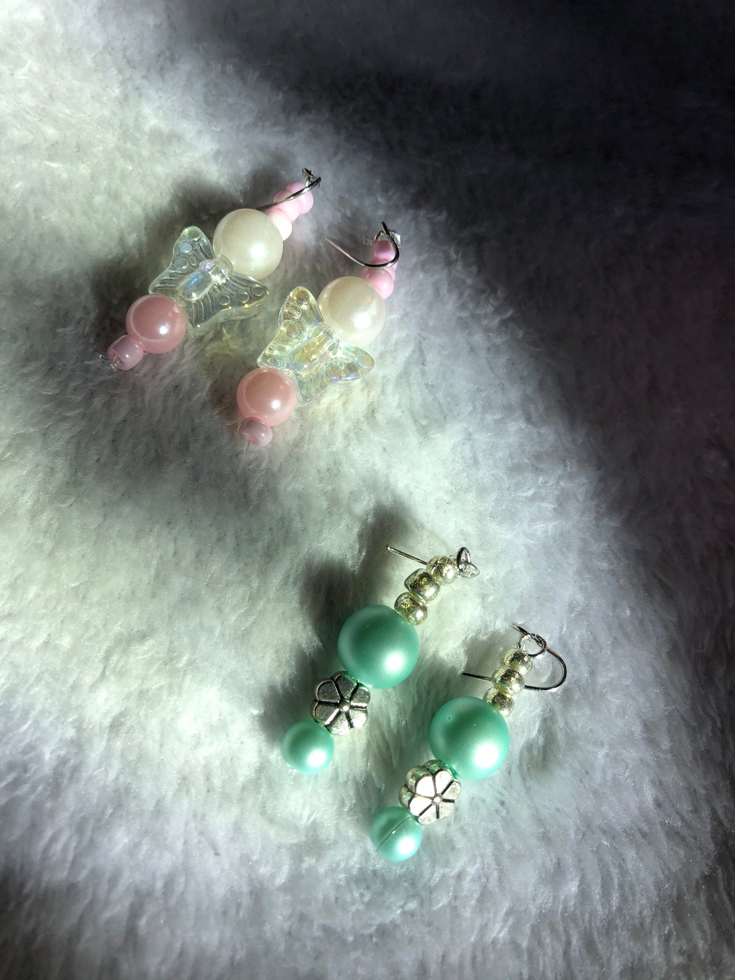 Springtime Flower and Butterfly Earrings