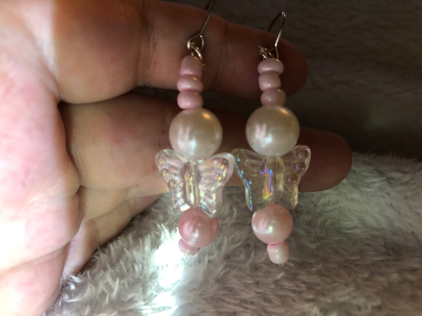 Springtime Flower and Butterfly Earrings