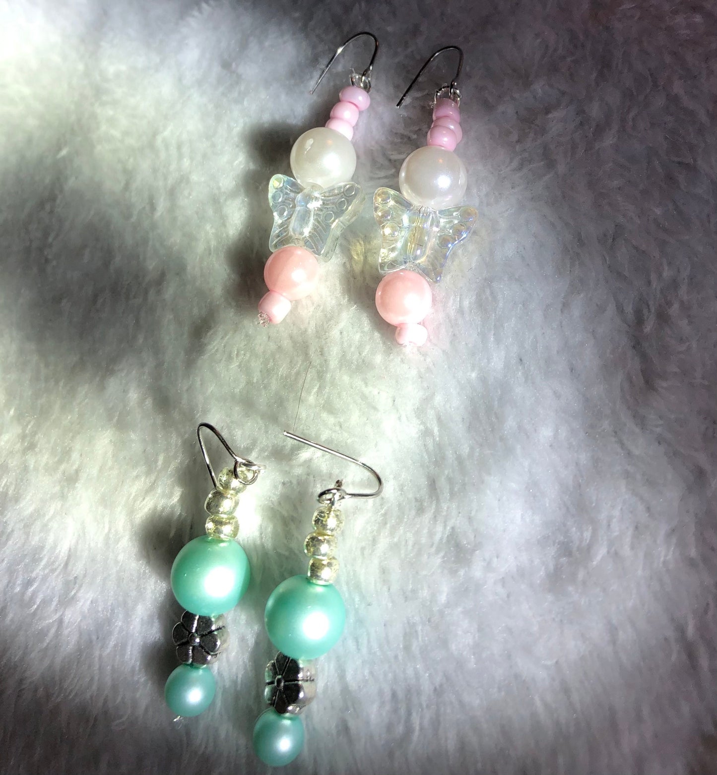 Springtime Flower and Butterfly Earrings