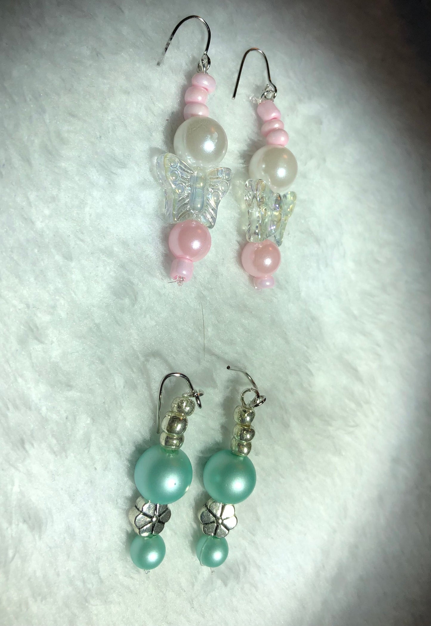Springtime Flower and Butterfly Earrings