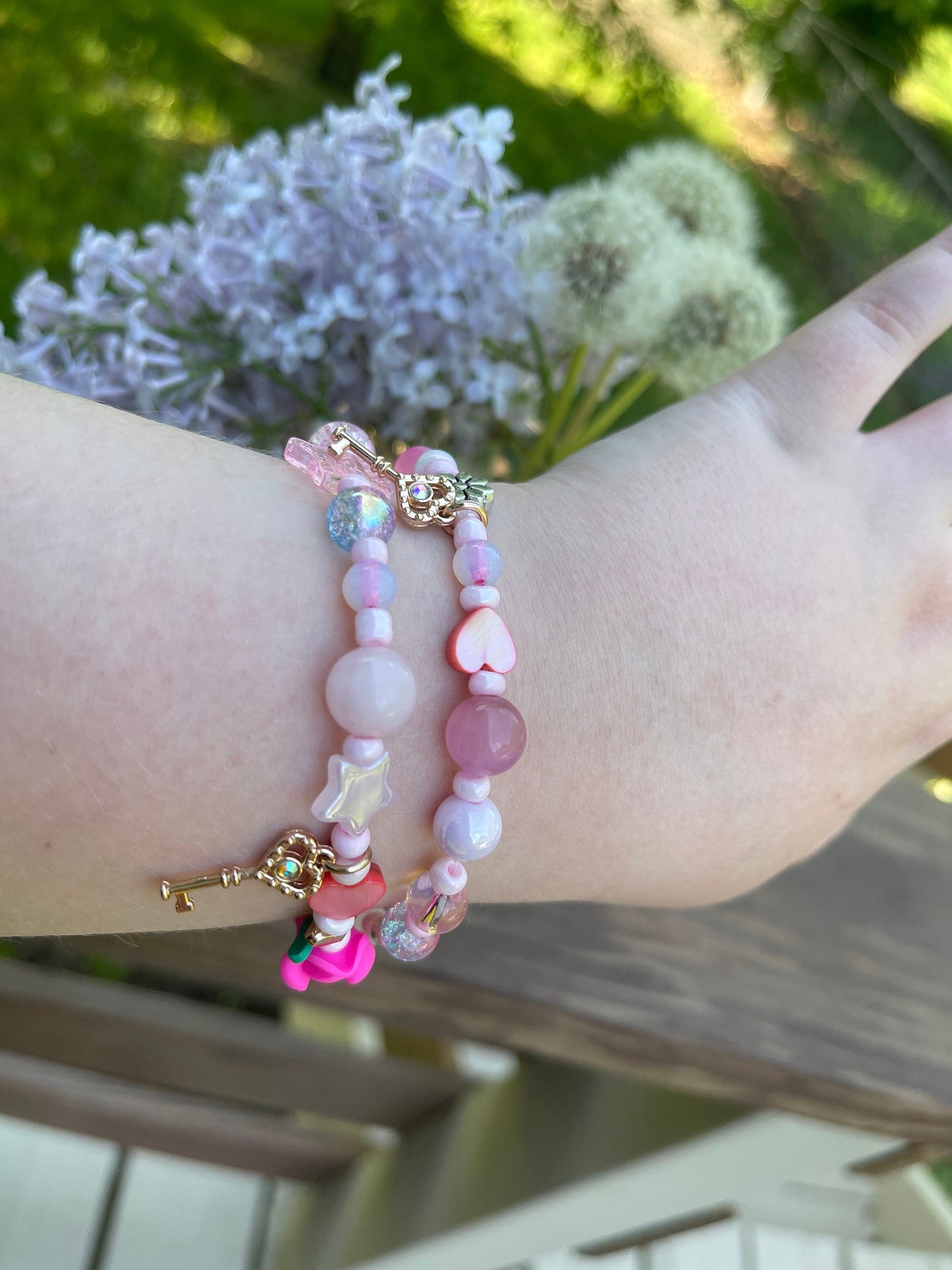 Key To Your Heart - Rose Quartz Love Bracelet and Earring Set