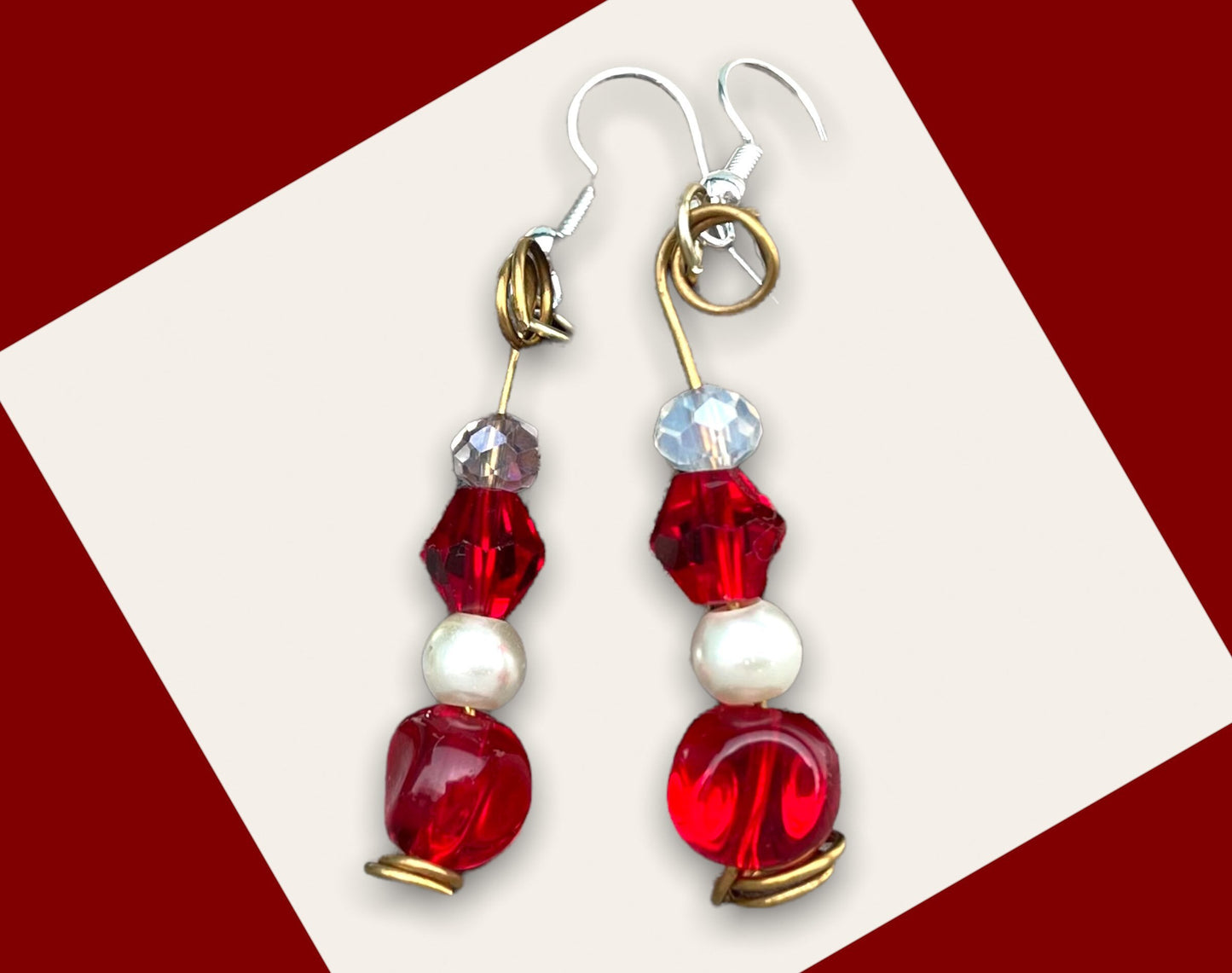 Rouge Bracelet and Earring Set - Martha Collection