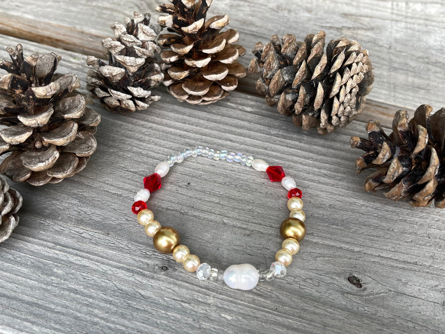 Rouge Bracelet and Earring Set - Martha Collection