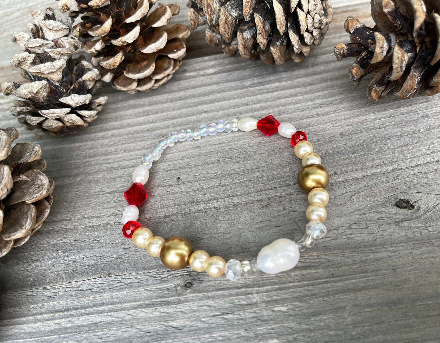 Rouge Bracelet and Earring Set - Martha Collection