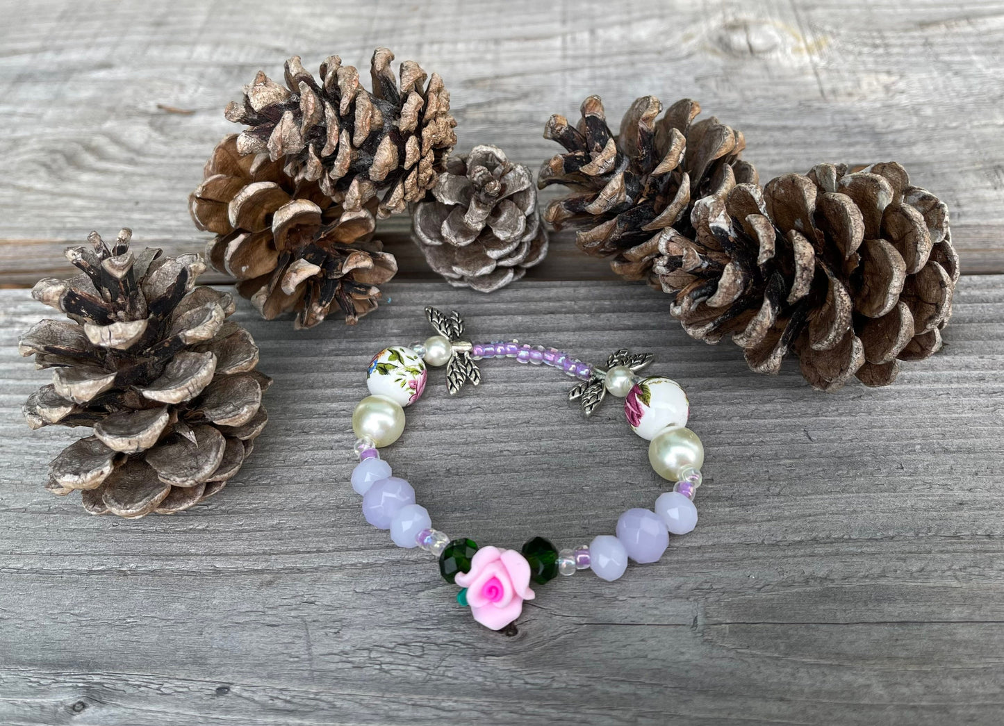Lilacs in The Garden Bracelet