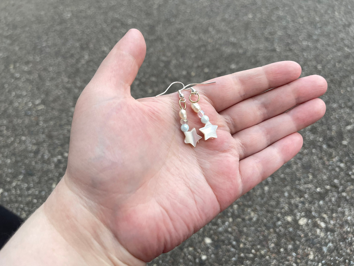 Stars and Spheres Baby Blue Drop Earrings 2-Pack