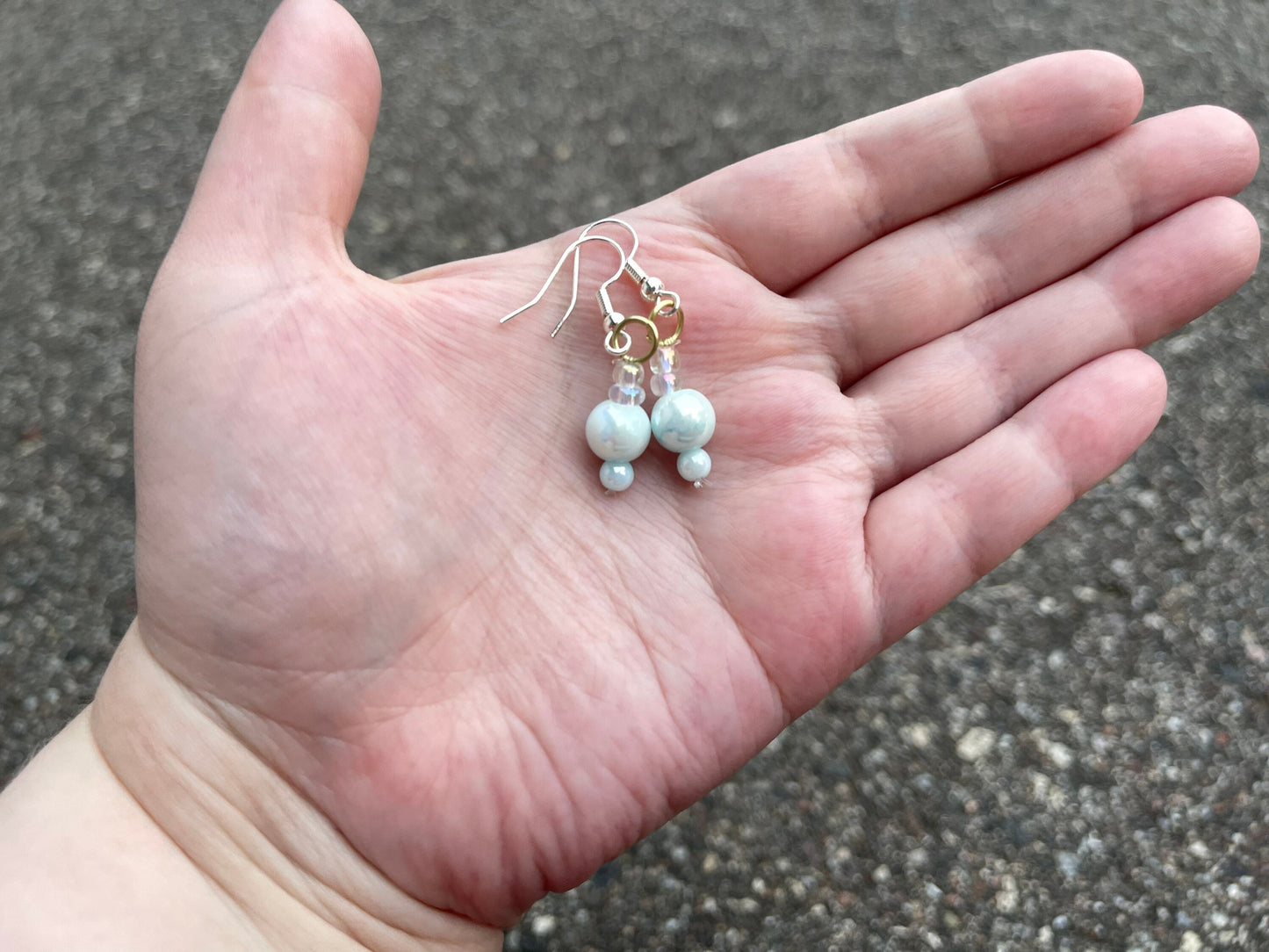 Stars and Spheres Baby Blue Drop Earrings 2-Pack