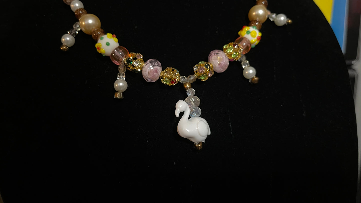 Forgotten Swan Necklace and Earring Set