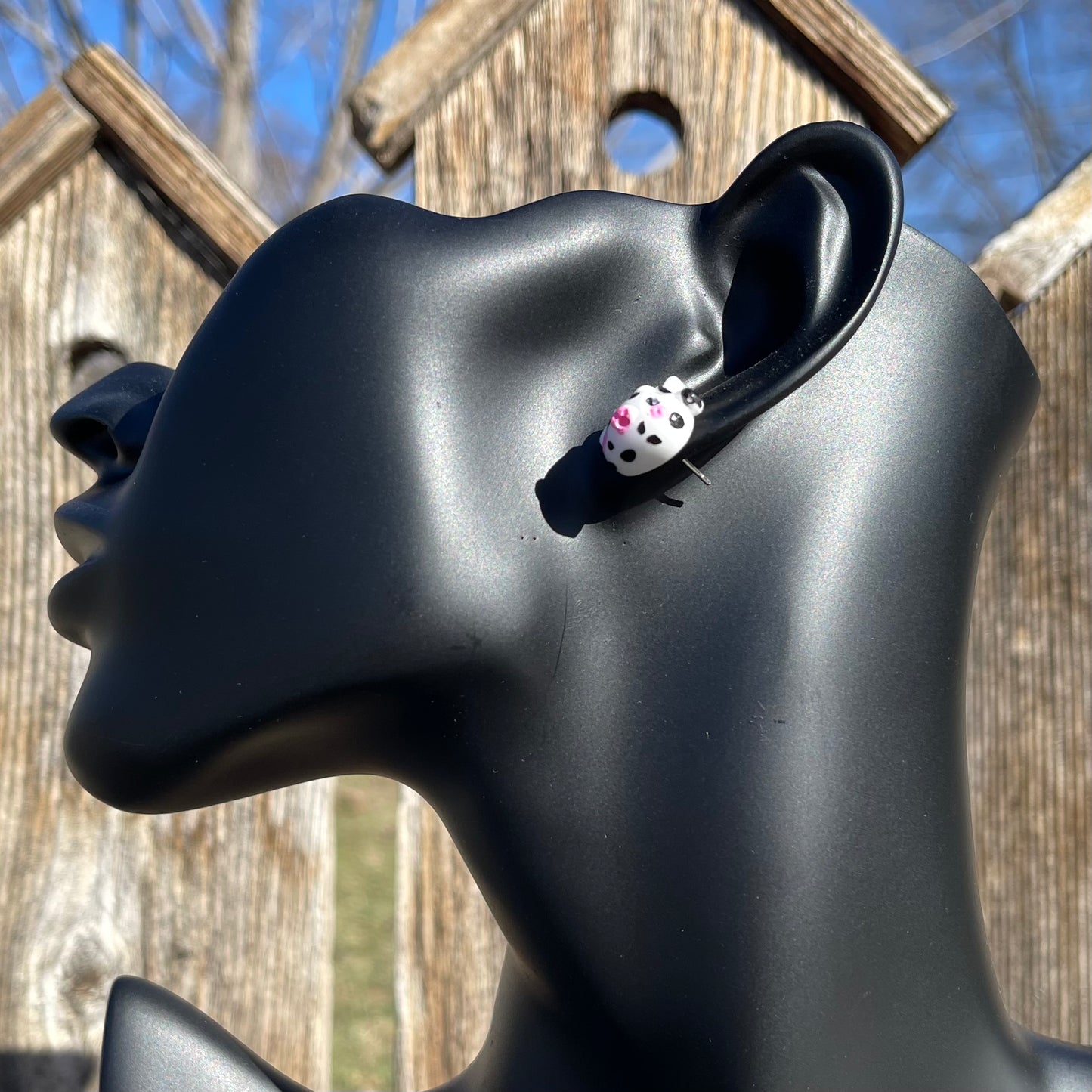 Moo-Tastic Cow Stud Earrings