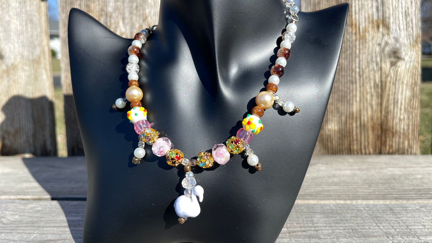 Forgotten Swan Necklace and Earring Set