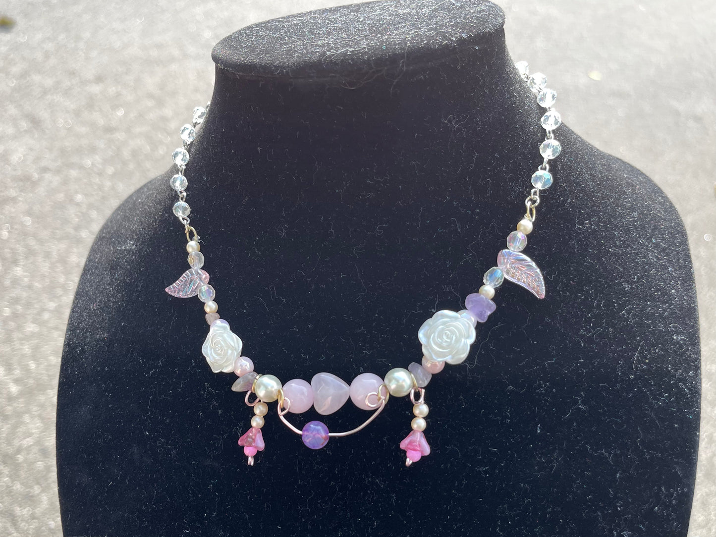 Pink Blossom Rose Quartz Jewelry Set