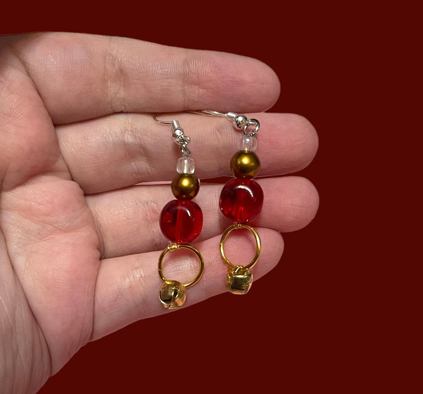 Golden Jingle Bell Earrings
