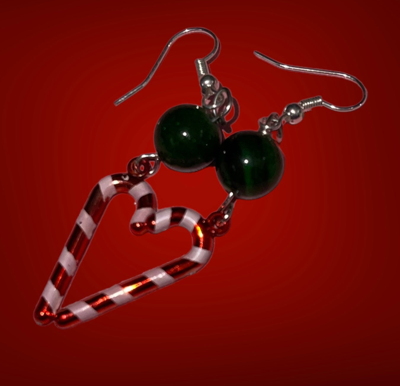 Candy Cane Christmas Earrings