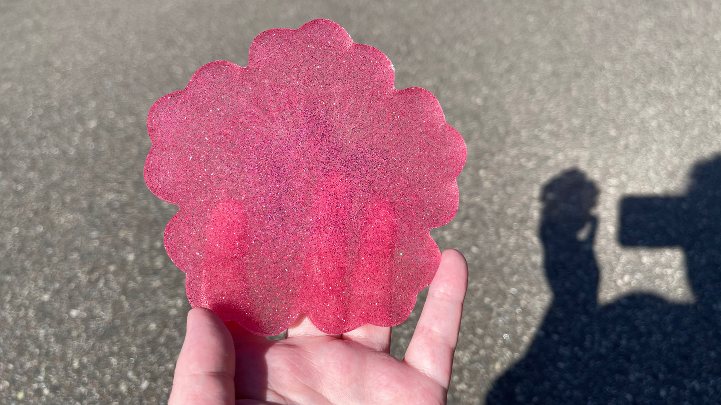 Pink Cherry Blossom Resin Coaster
