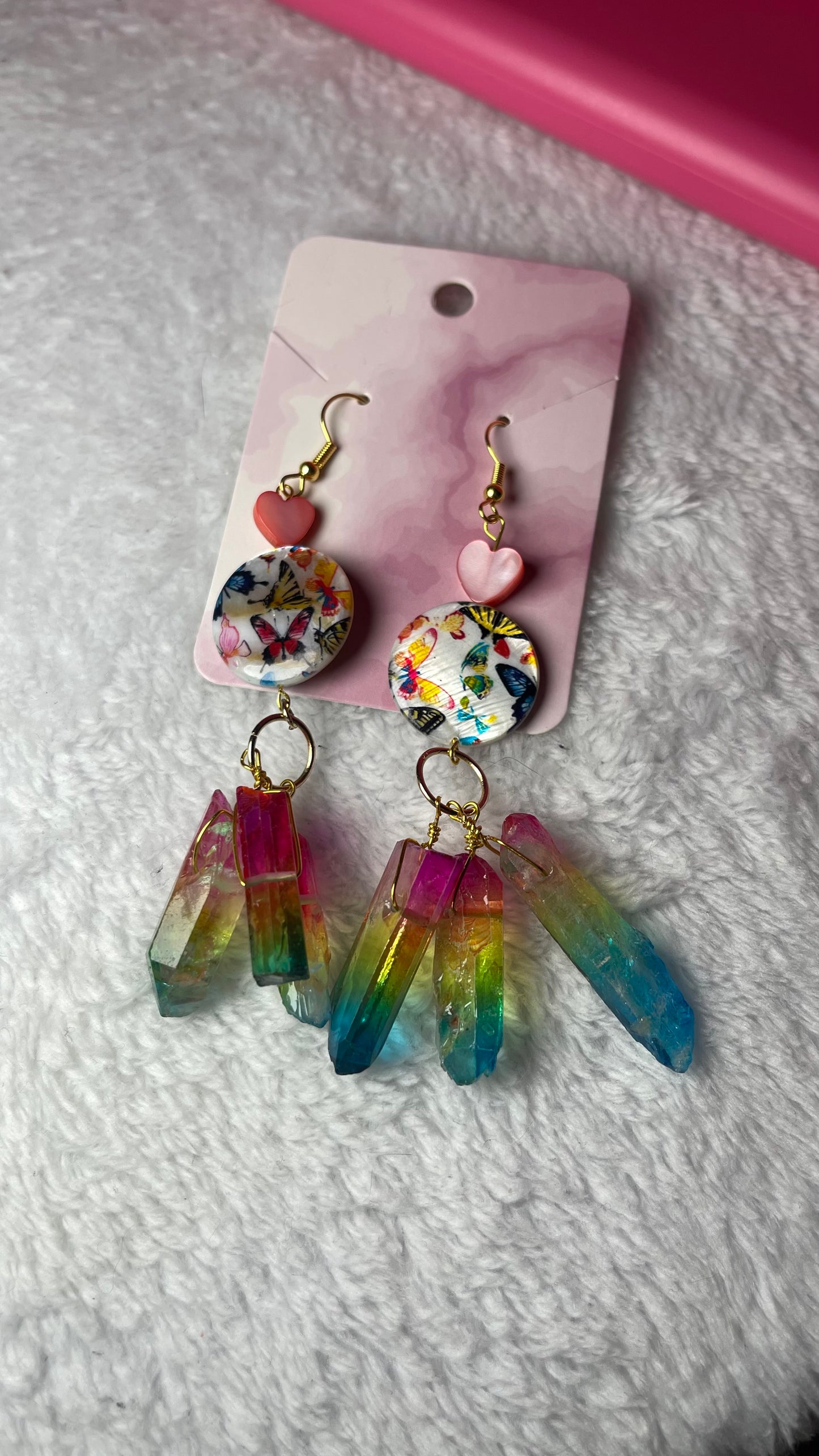 Rainbow Butterfly Earrings