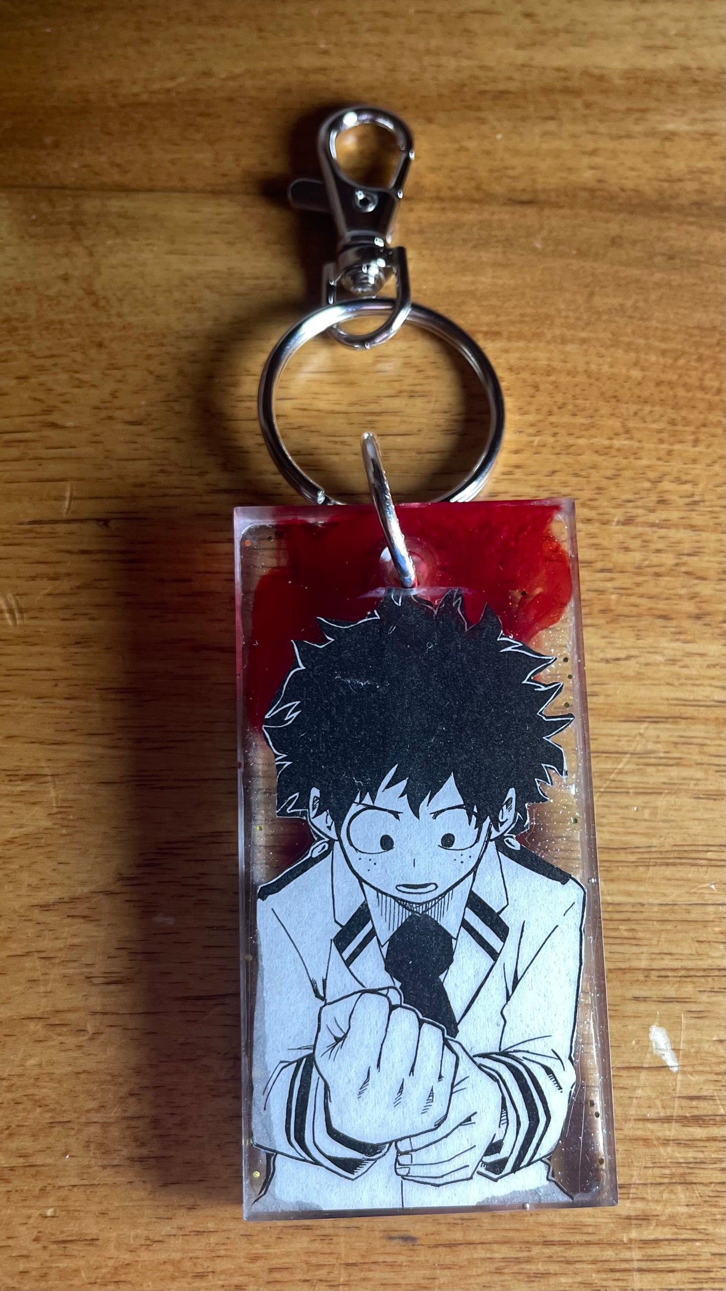 Quirky Hero Manga Resin Keychain