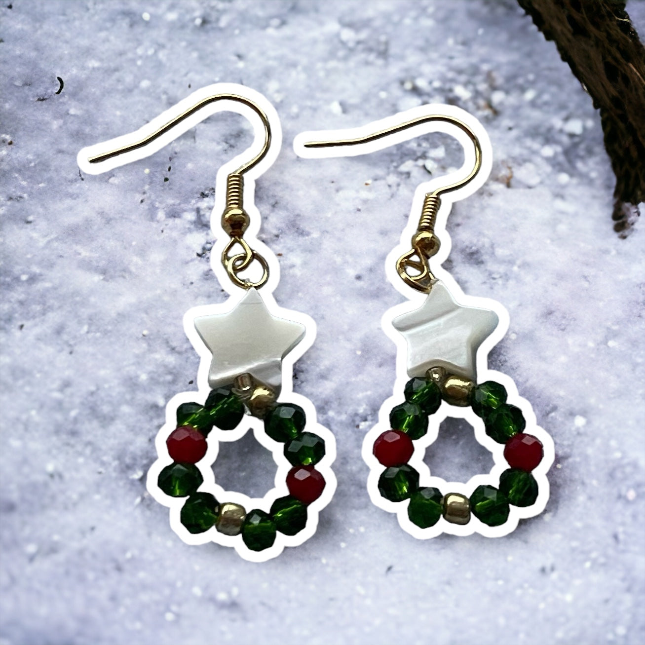 Christmas Wreath Earrings