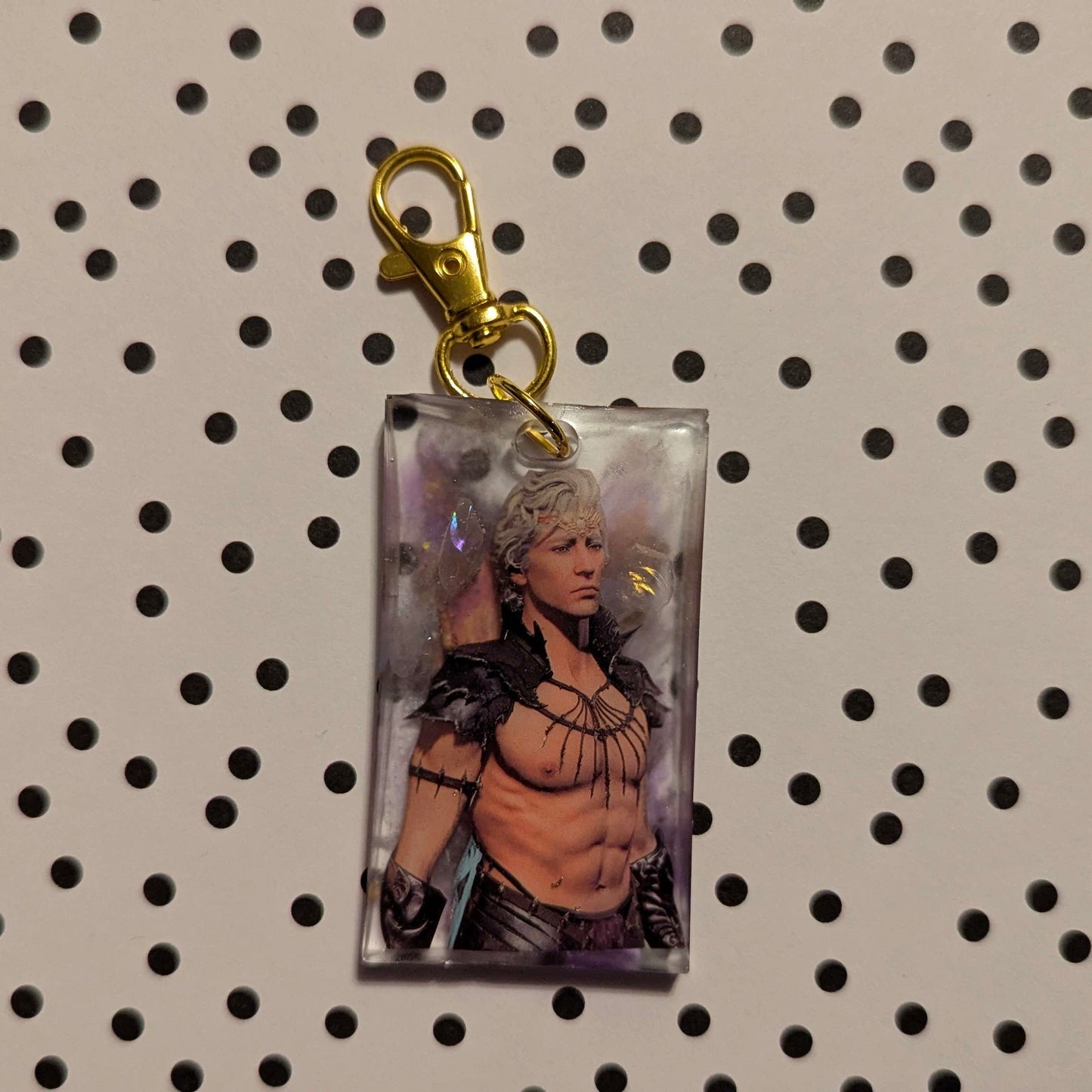 Shirtless Comic Book Resin Mini Keychain