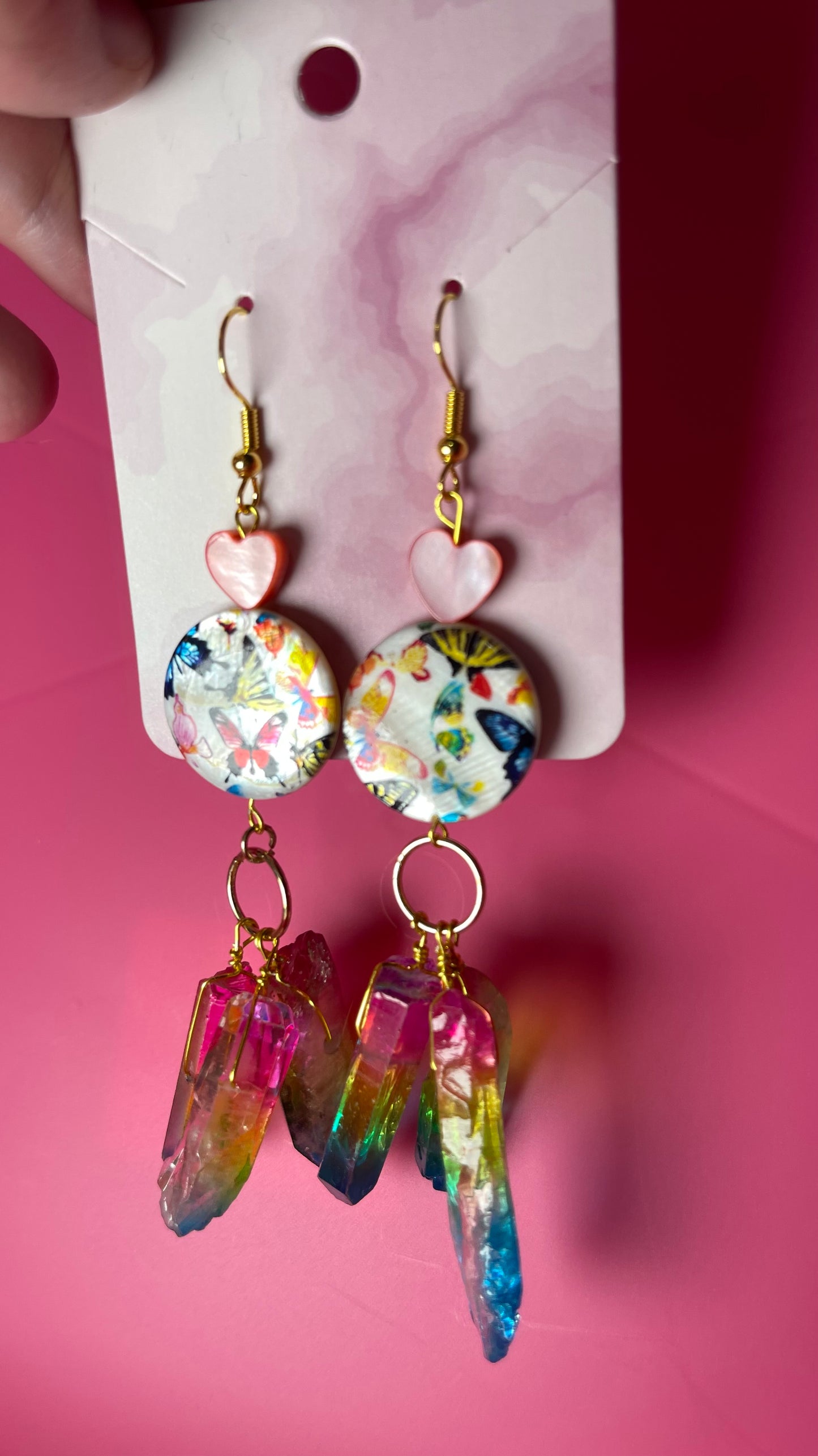 Rainbow Butterfly Earrings