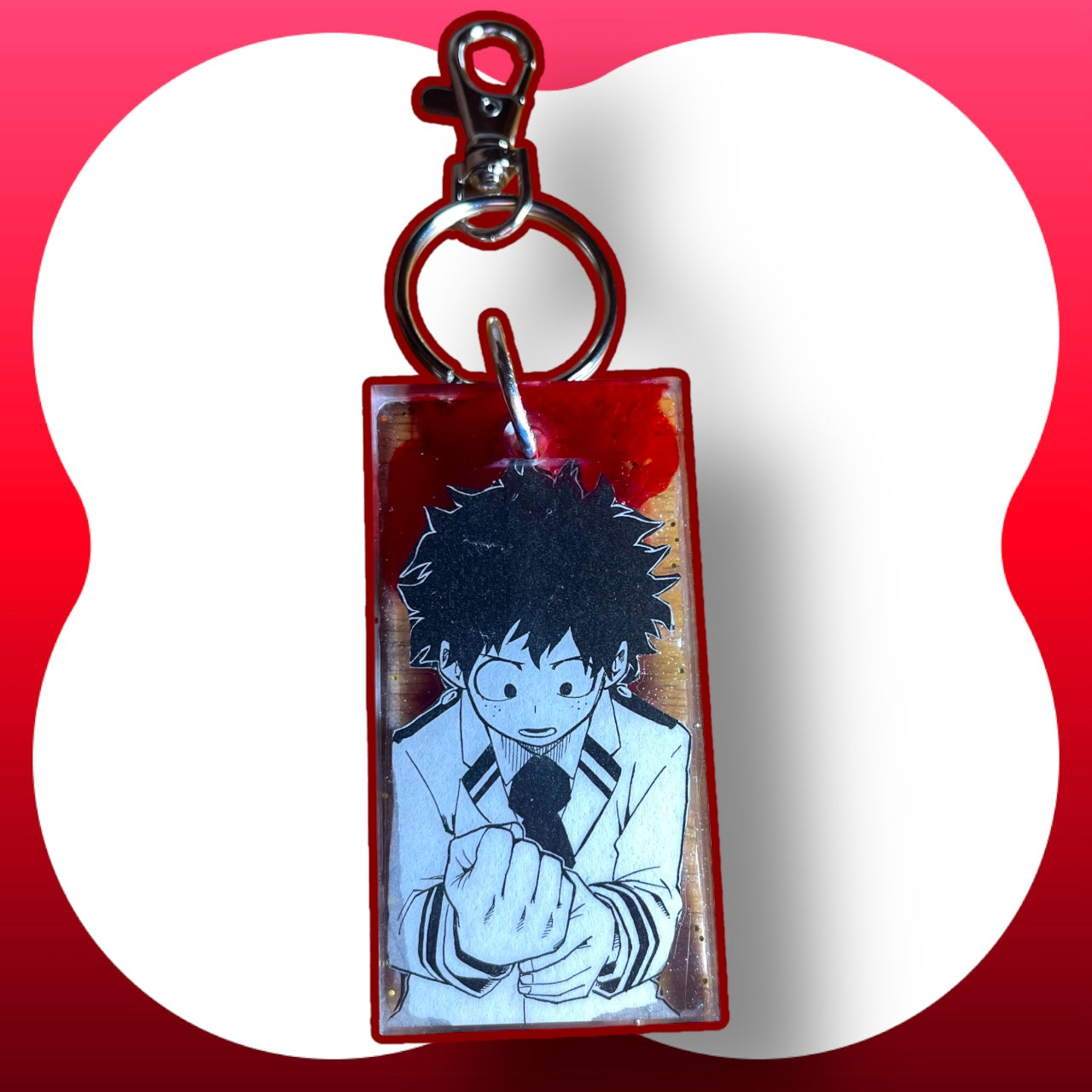 Quirky Hero Manga Resin Keychain