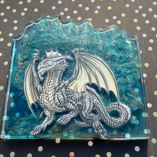Dragon Comic Book Resin Coaster