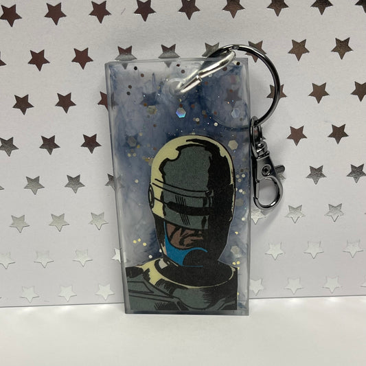 “Protect and Serve” Comic Book Resin Keychain