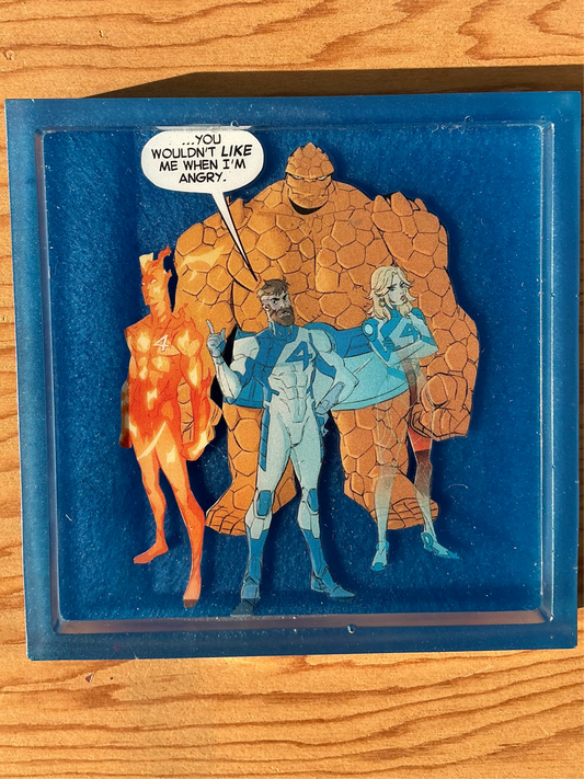 Fantastic Comic Book Resin Coaster