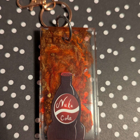 Nuclear Soda Comic Book Resin Keychain