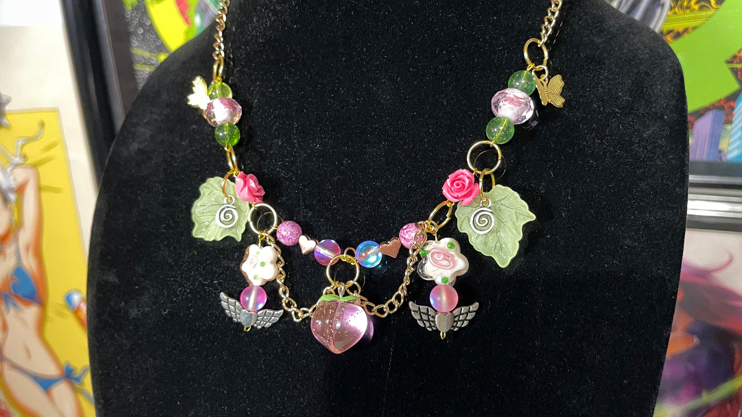 Spring Peach Blossom Necklace