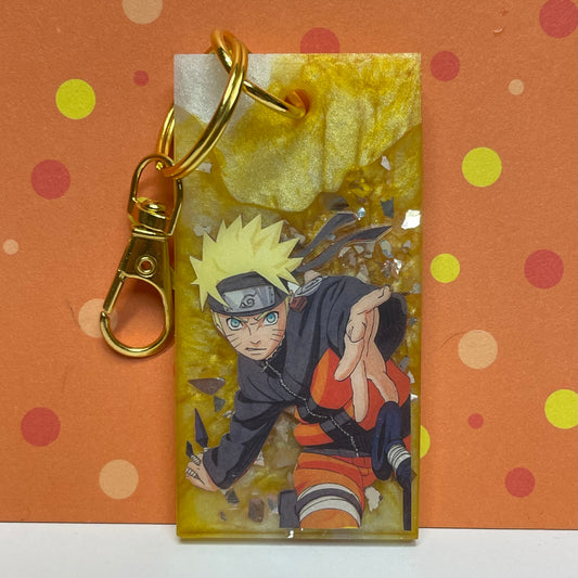 Golden Ninja Manga Resin Keychain