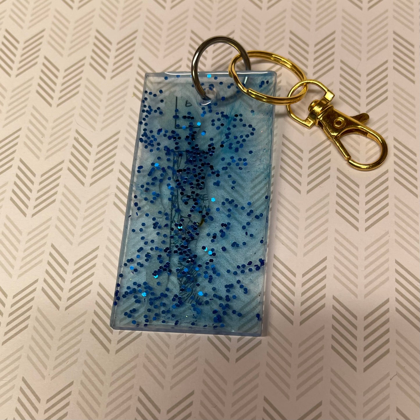 Blue Manga Resin Keychain