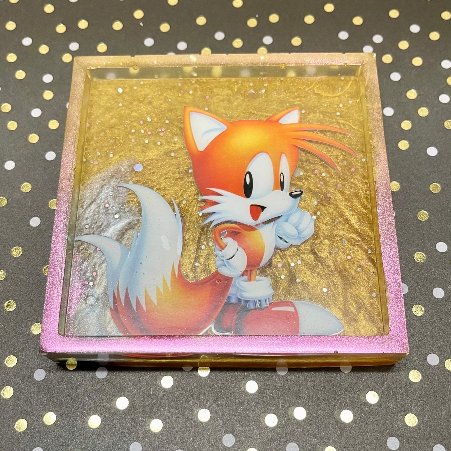 Foxy Comic Book Resin Coaster