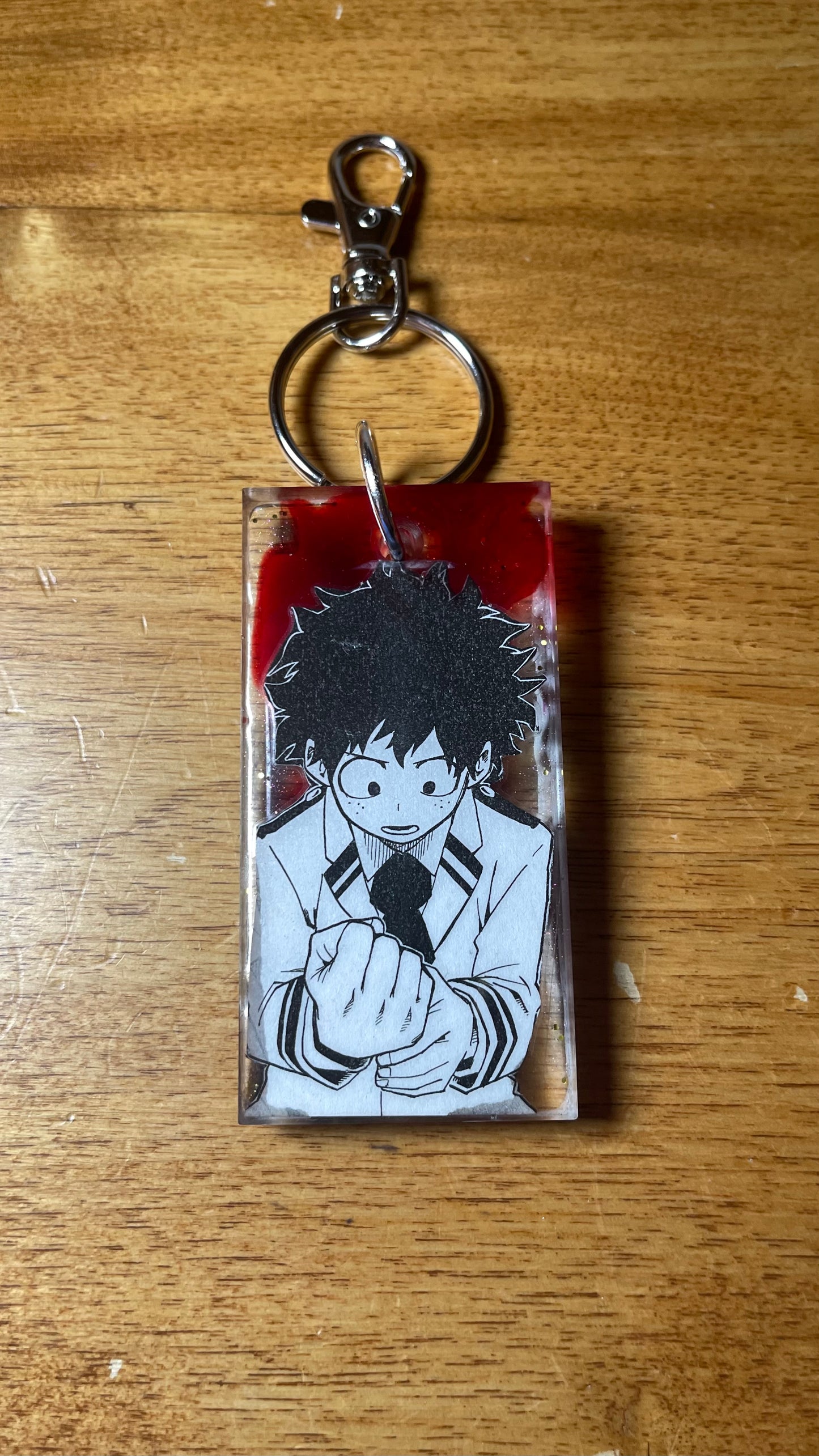 Quirky Hero Manga Resin Keychain