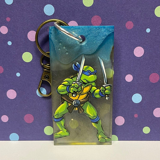 “Kowabunga” Comic Book Resin Keychain