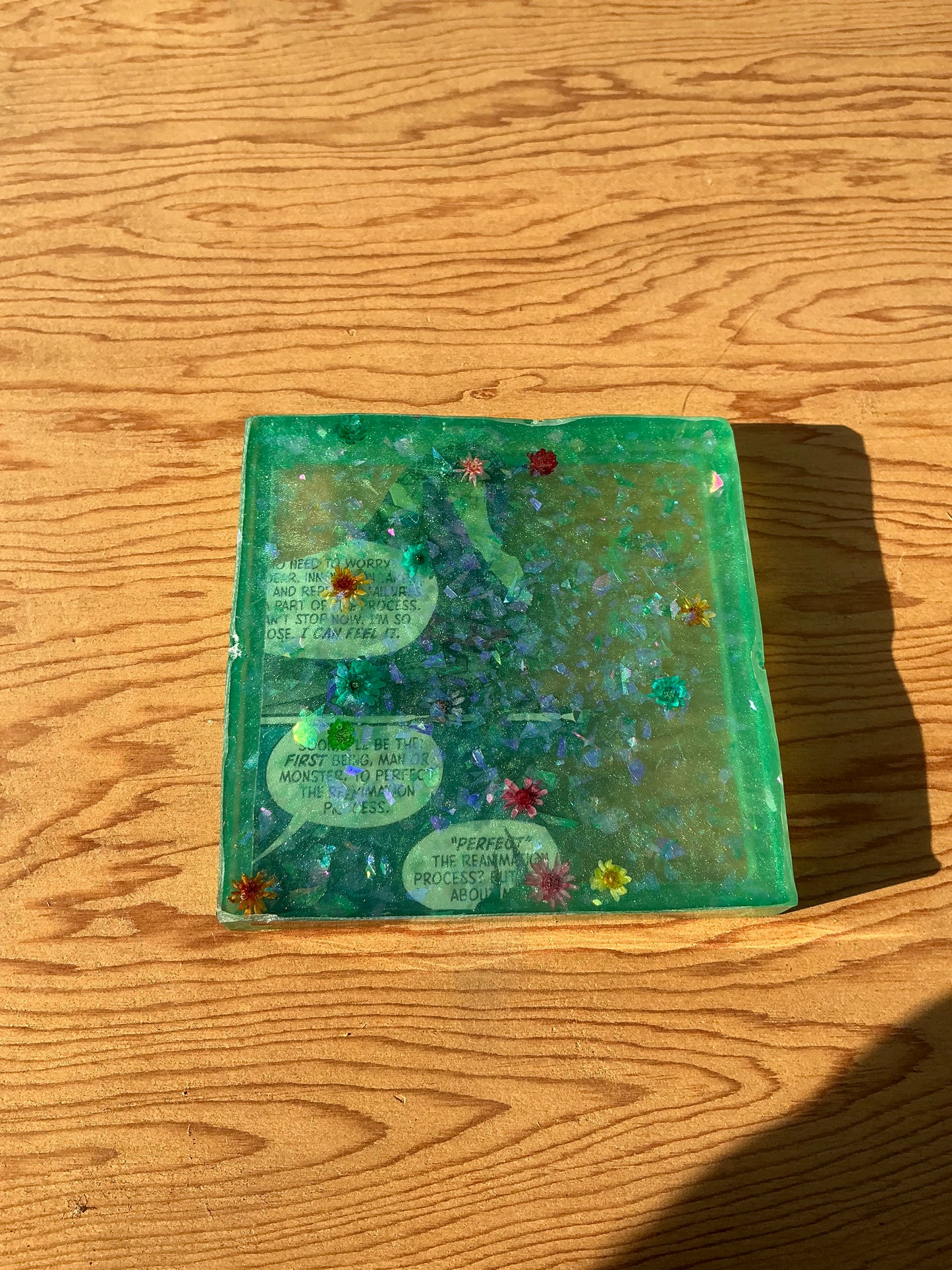 Monsterific Comic Book Resin Coaster