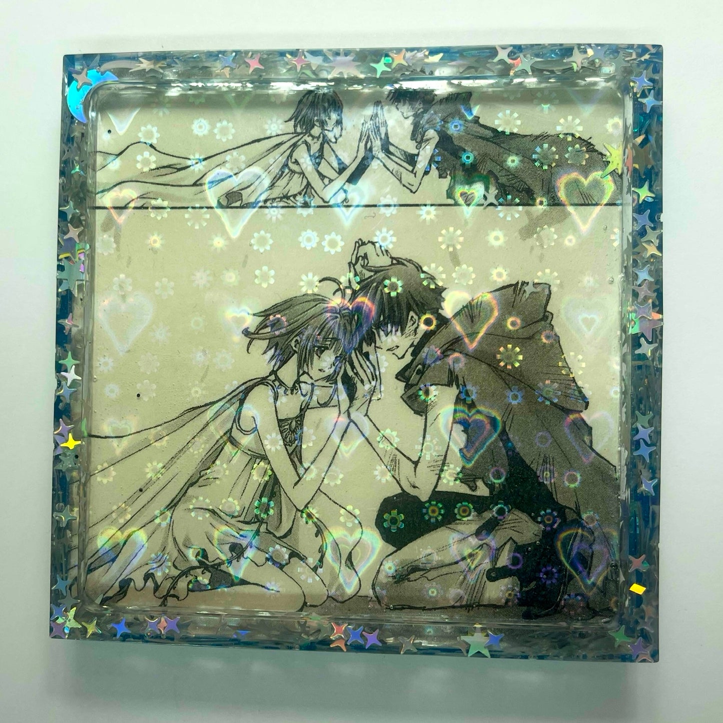 “Wings of Love” Manga Resin Coaster
