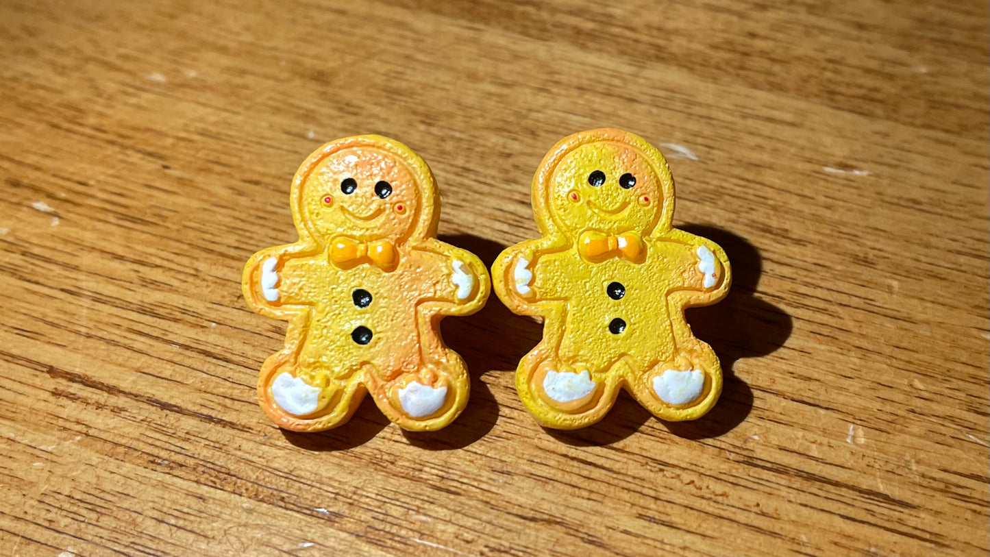 Gingerbread Cookie Stud Earrings